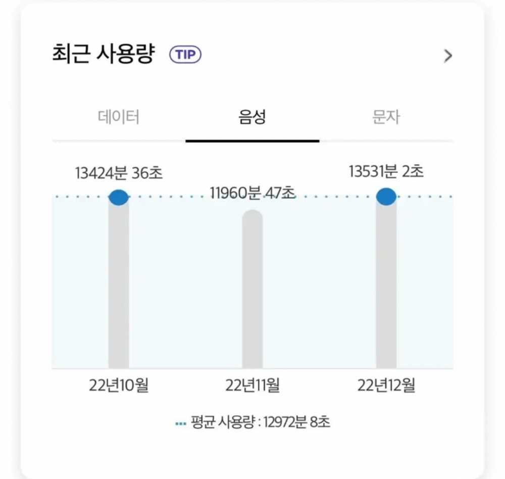 고전) 어느 커플의 한달 통화량  jpg